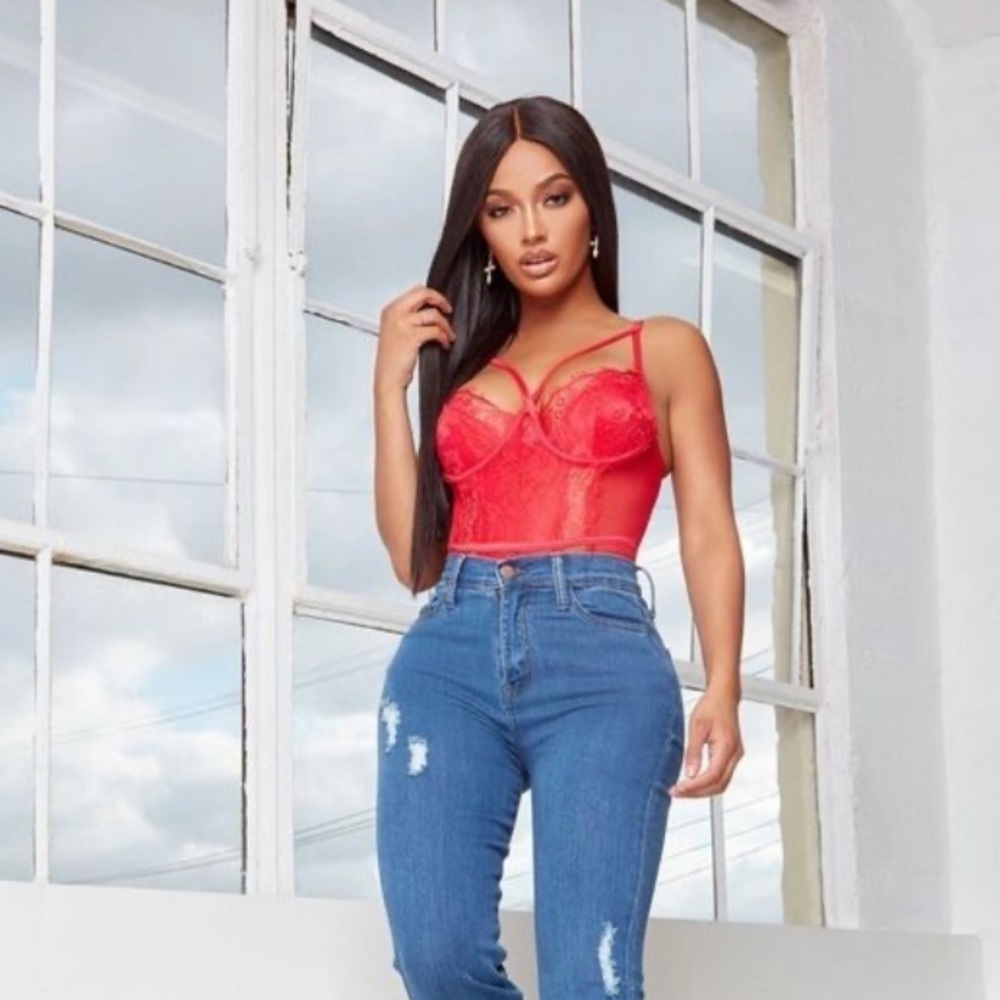 Fashion Nova Somebody to Love Lace Teddy